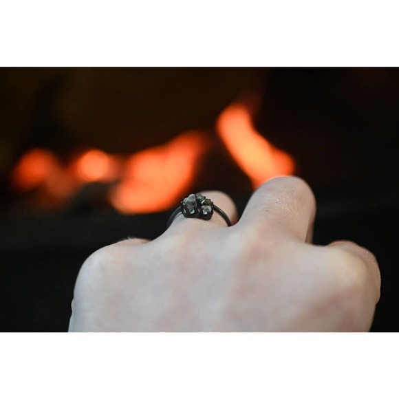 Timeless Raw Diamond Engagement Ring, Rough Uncut Fashionable Exquisite … - Picture 6 of 8